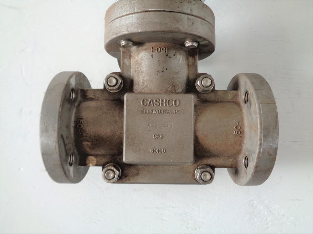 Cashco 1" 150# Control Valve, Teflon Lined, CF8, Model 521